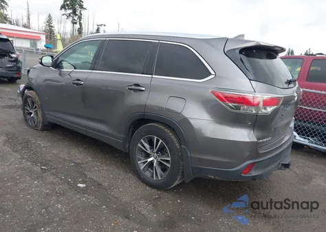 2016 Toyota Highlander Xle V6 z USA, uszkodzony, nr VIN 5TDJKRFH6GS241696
